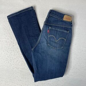 Levi's 515 Boot Cut Jeans Womens 4M Blue Stretch Mid Rise Denim
